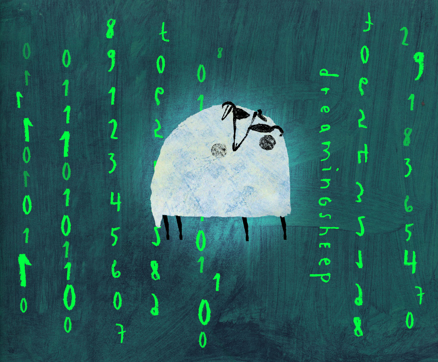 a sheep escaping the matrix